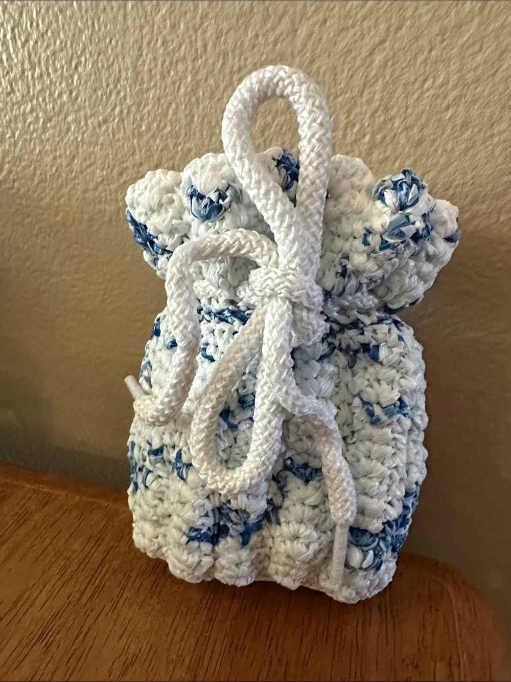Upcycled Plarn 3-Piece Accessories Set: Shoulder Bag, Matching Hat & Coin Pouch